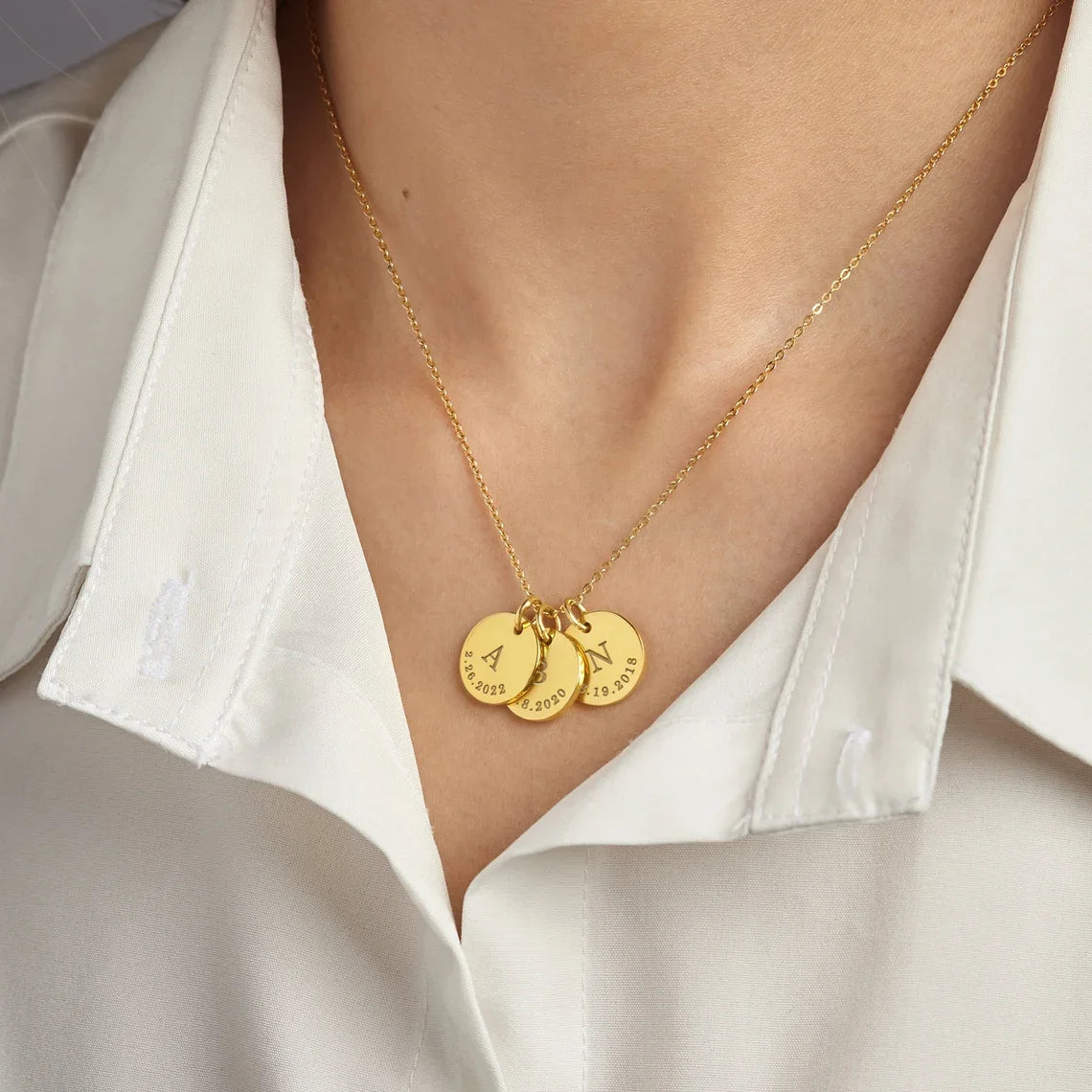 Børns Bogstav Vedhængshalskæde til Mor Guld