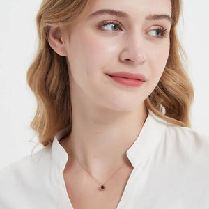 Circle Pendant Photo Necklace Gold