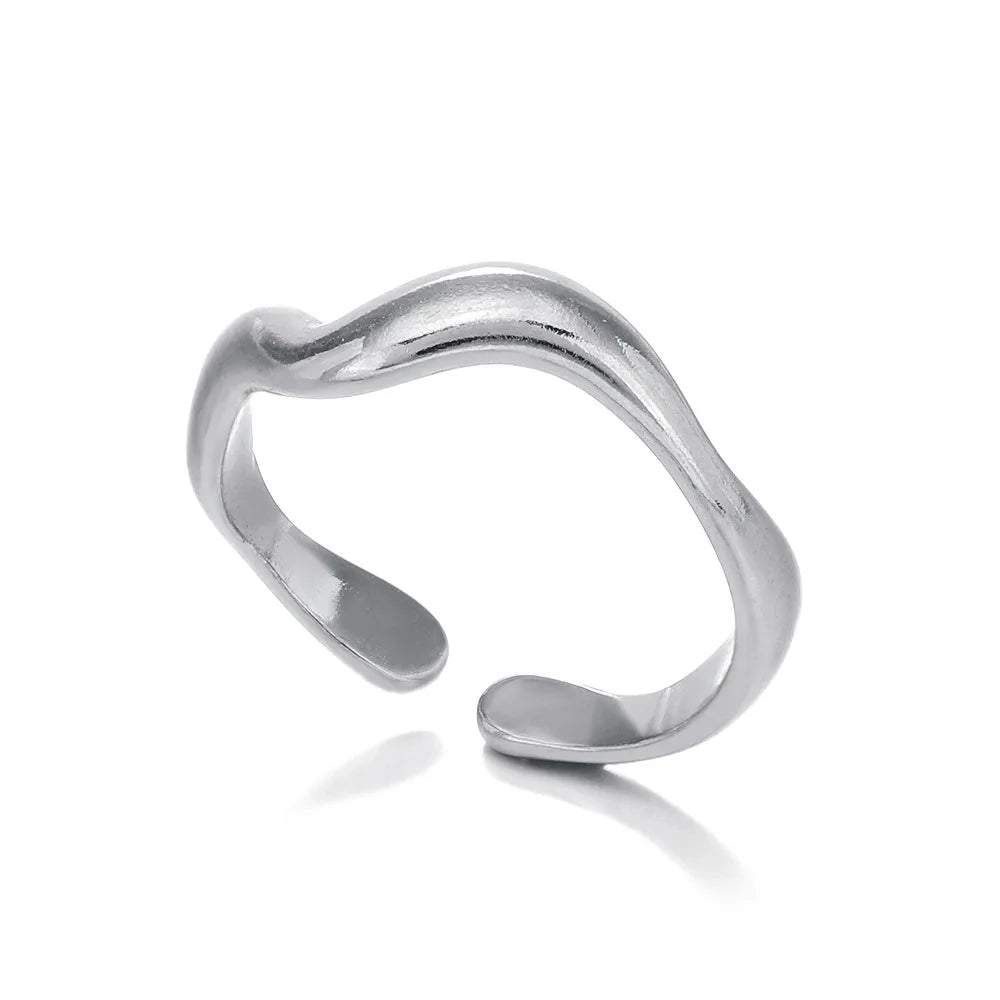 Wavy Ring Silver