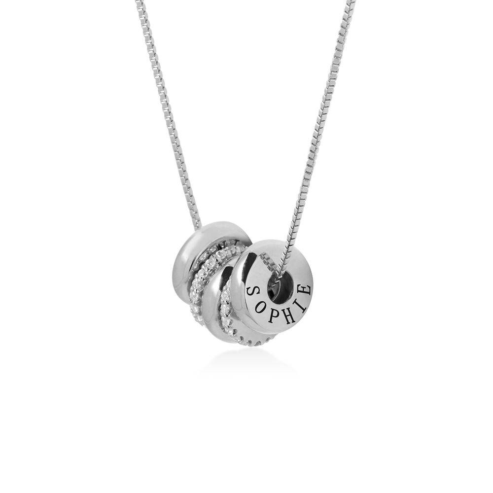 Family Necklace with Engraved Names Silver