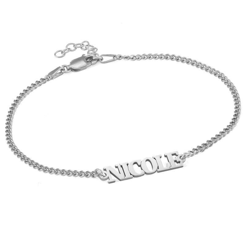 Silver Name Bracelet in Capital