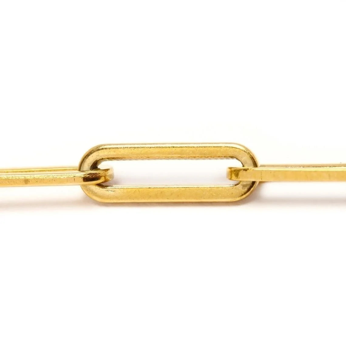 Paperclip Link Chain Necklace Gold
