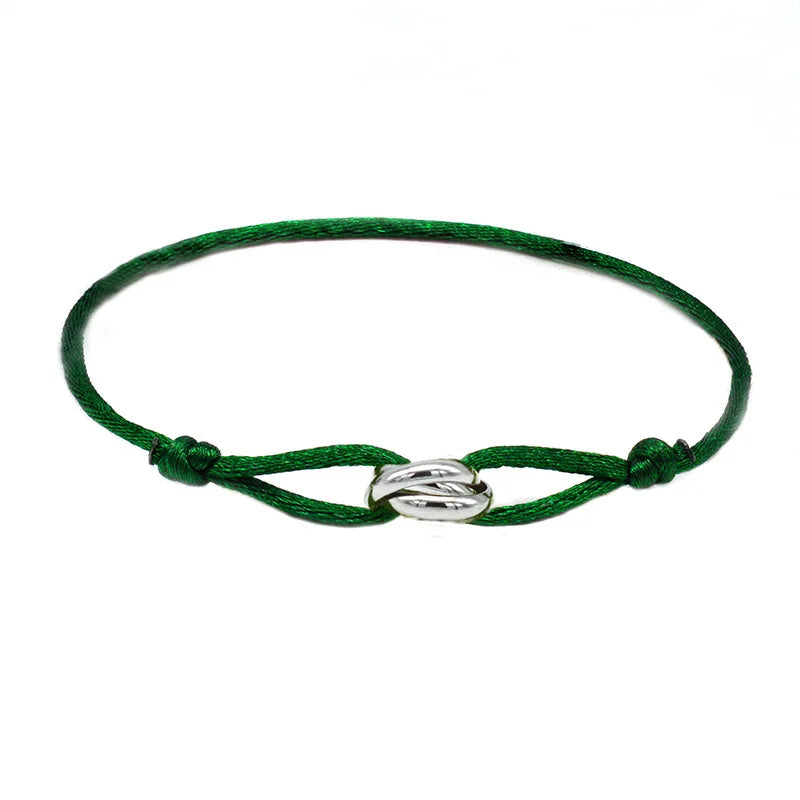 Beaded Infinity Bracelet Silver