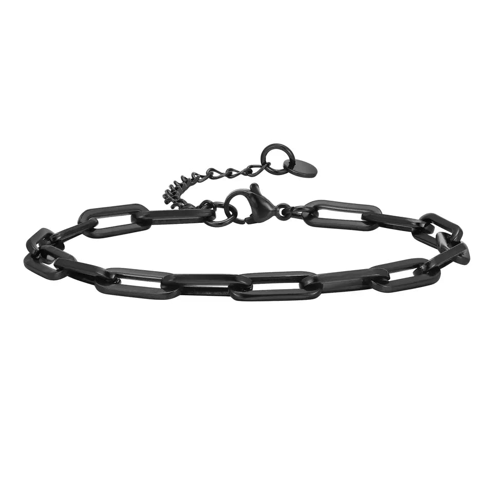 Black Paperclip Bracelet
